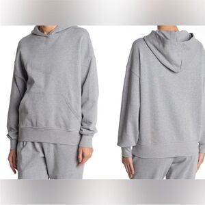 WeWoreWhat NWT Oversized boxy slouchy drop shoulder Hoodie in Heather Gray Large